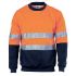 DNC Orange/Navy Hi Vis Sweatshirt, XS