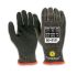 Tilsatec Black, Grey HPPE, PET, Polyamide, Spandex, Steel Abrasion Resistant, Cut Resistant Gloves, Size 7, Nitrile