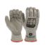 Tilsatec Black, Grey Glass Fiber, HPPE, PET, Polyamide, Spandex Cut Resistant Gloves, Size 8, Polyurethane Coating