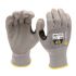 Tilsatec Grey HPPE, PET, Polyamide, Spandex, Steel Cut Resistant Gloves, Size 8, Polyurethane Coating