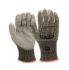 Tilsatec Black, Grey HPPE, PET, Polyamide, Spandex, Steel Cut Resistant Gloves, Size 7, Polyurethane Coating