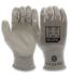 Tilsatec Black, Grey PET, Polyamide, Spandex, Steel Cut Resistant Gloves, Size 8, Medium, Polyurethane Coating