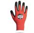 Traffi Red Cotton, PET Cut Resistant Cut Resistant Gloves, Size 10, XL, Nitrile Micro-Foam Coating