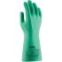 Uvex Green Cotton Chemical Resistant Work Gloves, Size 11, NBR Coating