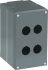 Grey Aluminium Modular Metal Push Button Enclosure - 4 Hole