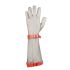 Niroflex Red Stainless Steel Cut Resistant Gloves, Size 8, Medium, Nitrile Coating