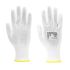 Portwest White Polyester Breathable Work Gloves, Size M