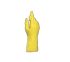 Mapa Yellow Latex Chemical Resistant Gloves, Size 8, Medium, Latex Coating