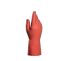 Mapa Red Latex Chemical Resistant Gloves, Size 7, Small, Latex Coating