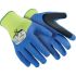 Blue Polyester Needle Resistant Work Gloves, Size 7, Small, Nitrile Coating