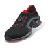 Zapatos de seguridad Unisex Uvex de color Negro, rojo, talla 39