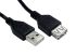 RS PRO USB 2.0 Cable, Male USB A to Female USB A Cable, 0.5m