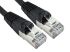 RS PRO Cat6a Straight Male RJ45 to Straight Male RJ45 Ethernet Cable, S/FTP, Black LSZH Sheath, 250mm, Low Smoke Zero