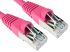 RS PRO Cat6a Straight Male RJ45 to Straight Male RJ45 Ethernet Cable, S/FTP, Pink LSZH Sheath, 250mm, Low Smoke Zero
