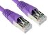 RS PRO Cat6a Straight Male RJ45 to Straight Male RJ45 Ethernet Cable, S/FTP, Purple LSZH Sheath, 250mm, Low Smoke Zero
