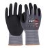 NXG Air Black Nitrile, Nylon, Spandex Abrasion Resistant, Cut Resistant, Tear Resistant Work Gloves, Size 6, XS,
