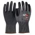 NXG Black Glass Fiber, HPPE, Nitrile, Polyester, Spandex, Steel Cut Resistant Work Gloves, Size 6, Nitrile Coating
