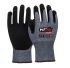 NXG Black Basalt, HPPE, Nitrile, Polyester, Spandex, Steel Cut Resistant Work Gloves, Size 7, Nitrile Coating