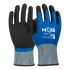 NXG Cut D Grip FC Black, Blue Glass Fiber, HPPE, Latex, Polyester, Spandex, Steel Cut Resistant Work Gloves, Size 7,