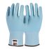 NXG Blue Glass Fiber, HPPE, Polyester, Spandex, Steel Cut Resistant Work Gloves, Size 7