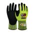 NXG Black Glass Fiber, HPPE, Nitrile, Polyester, Spandex, Steel Cut Resistant Work Gloves, Size 7, Nitrile Coating