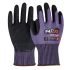 NXG Cut D Grip Purple Glass Fiber, HPPE, Latex, Polyester, Spandex, Steel Cut Resistant Work Gloves, Size 7, Small,