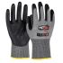 NXG Black HPPE, Nitrile, Polyester, Spandex, Steel Cut Resistant Work Gloves, Size 10, Nitrile Coating