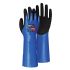 NXG CHEM Blue Nitrile, Nylon Abrasion Resistant, Chemical Resistant, Extra Grip Work Gloves, Size 8, Medium, Nitrile