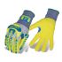 NXG Blue, Yellow HPPE, Nitrile, Nylon, Polyester, PVC, Steel Cut Resistant Work Gloves, Size XXL, Nitrile Coating