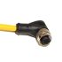Mueller Electric 5芯传感器执行器电缆, M12转无终端接头, 5m长黄色护套, C5D06系列 C5D06M005