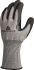 Delta Plus Black, Grey Fibres Cut Resistant General Handling Gloves, Size 7, Nitrile Micro-Foam Coating