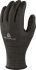 Delta Plus Black Polyurethane General Purpose General Handling Gloves, Size 6, XS, Polyurethane Coating