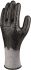 Delta Plus Black Fibres Cut Resistant General Handling Gloves, Size 9, Large, Thermoplastic Rubber Coating