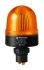 Werma 208 Series Yellow Flashing Beacon, 115 V, Built-in Mounting, Xenon Bulb