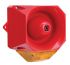Werma 441 Series Red/Yellow Sounder Beacon, 230 V, IP65, Wall Mount, 98dB at 1 Metre