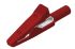 Hirschmann Test & Measurement Alligator Clip 2 mm Connection, Stainless Steel Contact, 6A, Red
