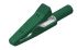 Hirschmann Test & Measurement Alligator Clip 2 mm Connection, Stainless Steel Contact, 6A, Green