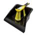 Paletta e spazzola di colore Nero, giallo Bulldozer HQ.8015/BY, con setole in PVC
