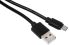 RS PRO USB 2.0 Cable, Male USB A to Male Mini USB B  Cable, 2m