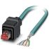 Phoenix Contact Cat6 Ethernet Cable, RJ45 to Free End, S/FTP Shield, Blue, 5m