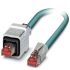 Phoenix Contact Cat6a Ethernet Cable, RJ45 to RJ45, S/FTP Shield, Blue, 5m