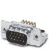 Phoenix Contact 15 Way Angled Panel Mount D-sub Connector Plug, 2.29mm Pitch