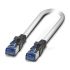 Phoenix Contact Cat6 Male RJ45 to RJ45 Patch Cable, S/FTP Shield, Grey, 500mm