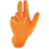 RS PRO Orange Nitrile Disposable Gloves, Size S