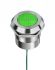 RS PRO Green Panel Mount Indicator, 12 → 24V ac/dc, 25mm Mounting Hole Size, Lead Wires Termination, IP67, IP69K