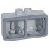 Legrand Grey Thermoplastic Back Boxes, IP55, 2 Gangs