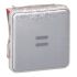 Legrand Lichtschalter, Wand-Montage Quadratischer Drucktastenbetätiger IP 55, 1-polig, 1 Wege 10A, 250V Grau