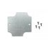 Hammond Steel Mounting Plate, 54mm W, 54mm L for Use with Flanged 1555 BF & B2F Enclosures