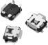 IP67 White Plunger Tactile Switch, SPST 50 mA 1.35mm Surface Mount