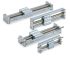 SMC Double Acting Rodless Pneumatic Cylinder 100mm Stroke, 15mm Bore